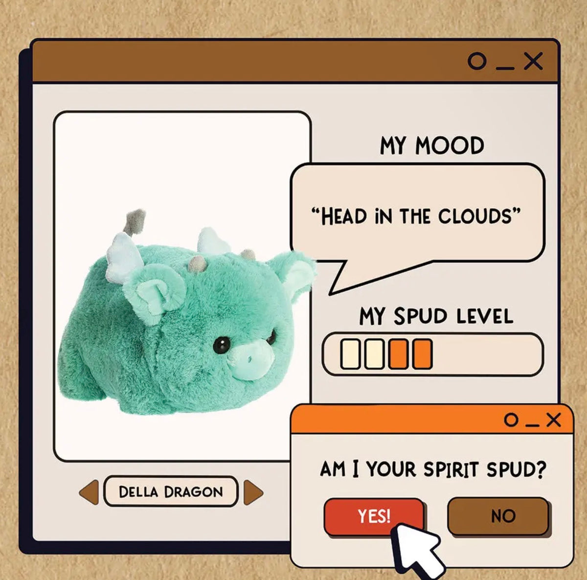 Spudster Della Dragon Soft Toy