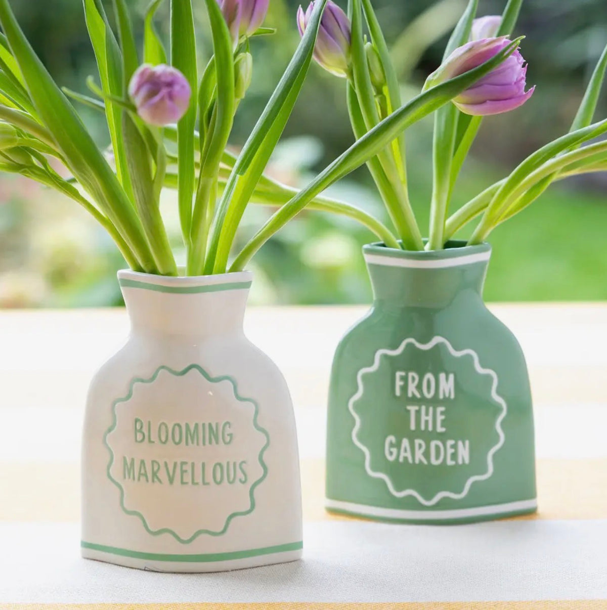 Talking Tables From the Garden Green Ceramic Vase – 10cm