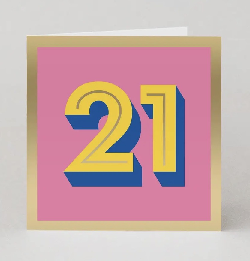 21st Birthday card.