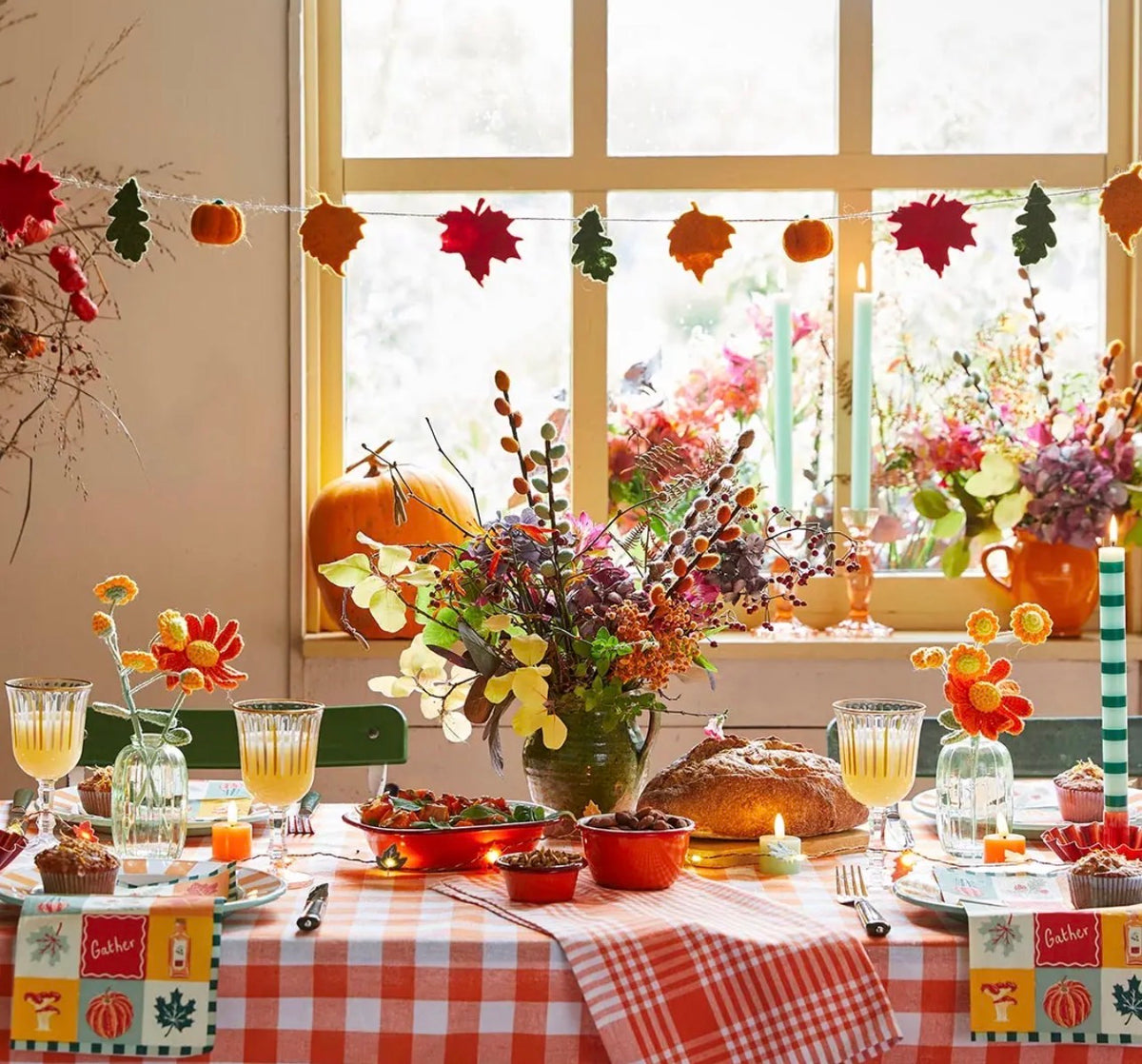 Talking Tables Handmade Autumn Felt Branches – Assorted Colours