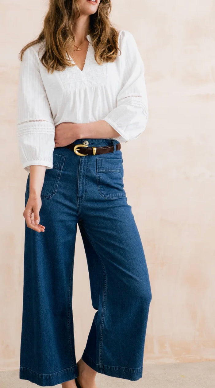 Marie Embroidered Cotton Blouse