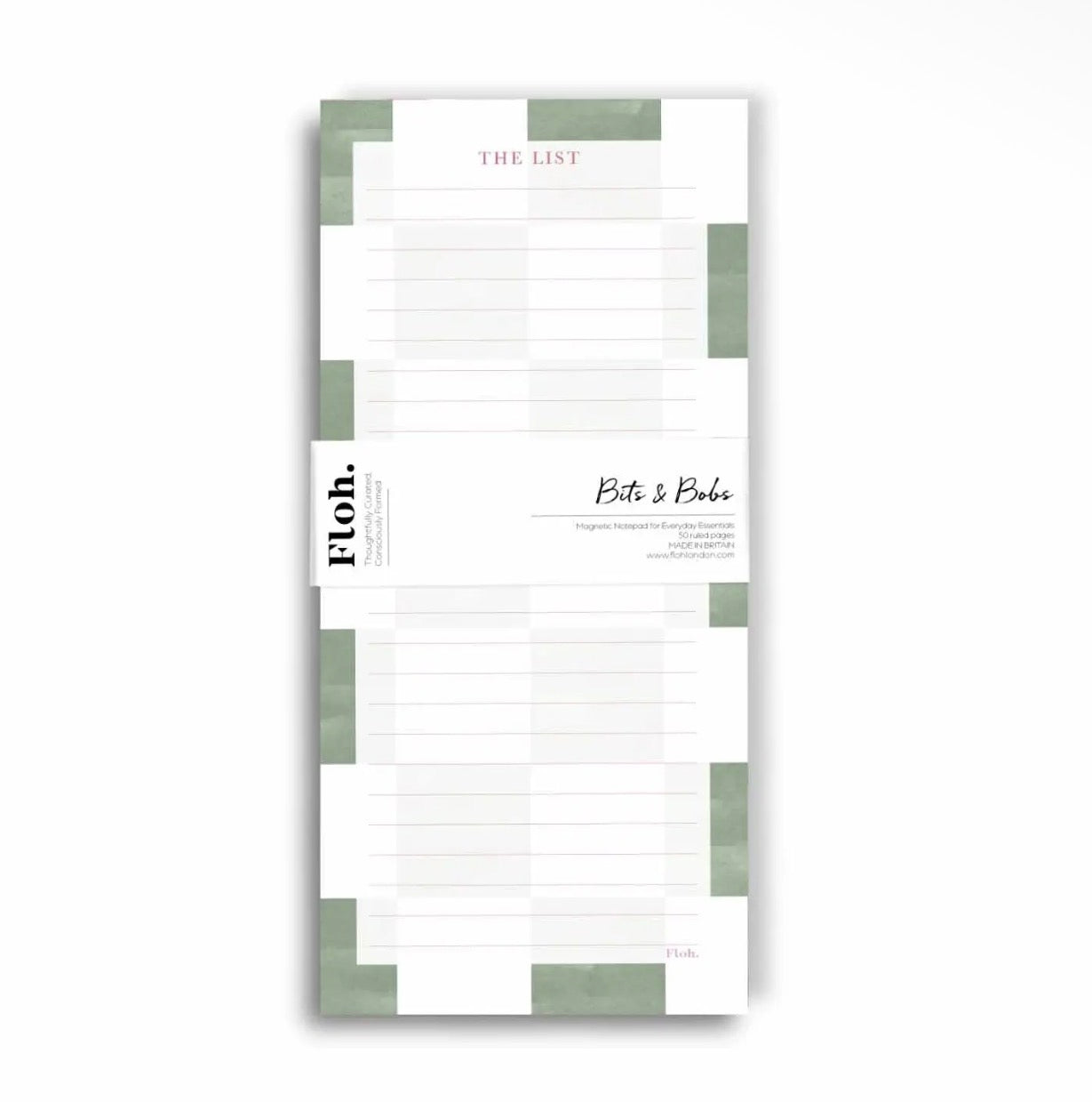 Toasted Crumpet Floh Matcha Magnetic Shopping List Pad