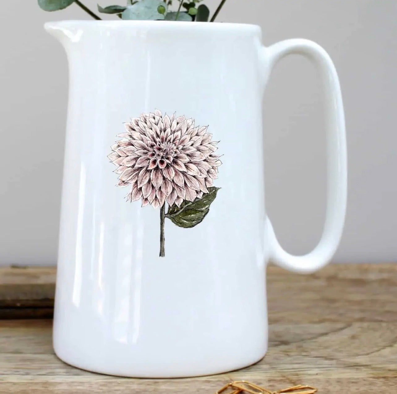 Toasted Crumpet Dahlia Fine Bone China Jug – 1 Pint