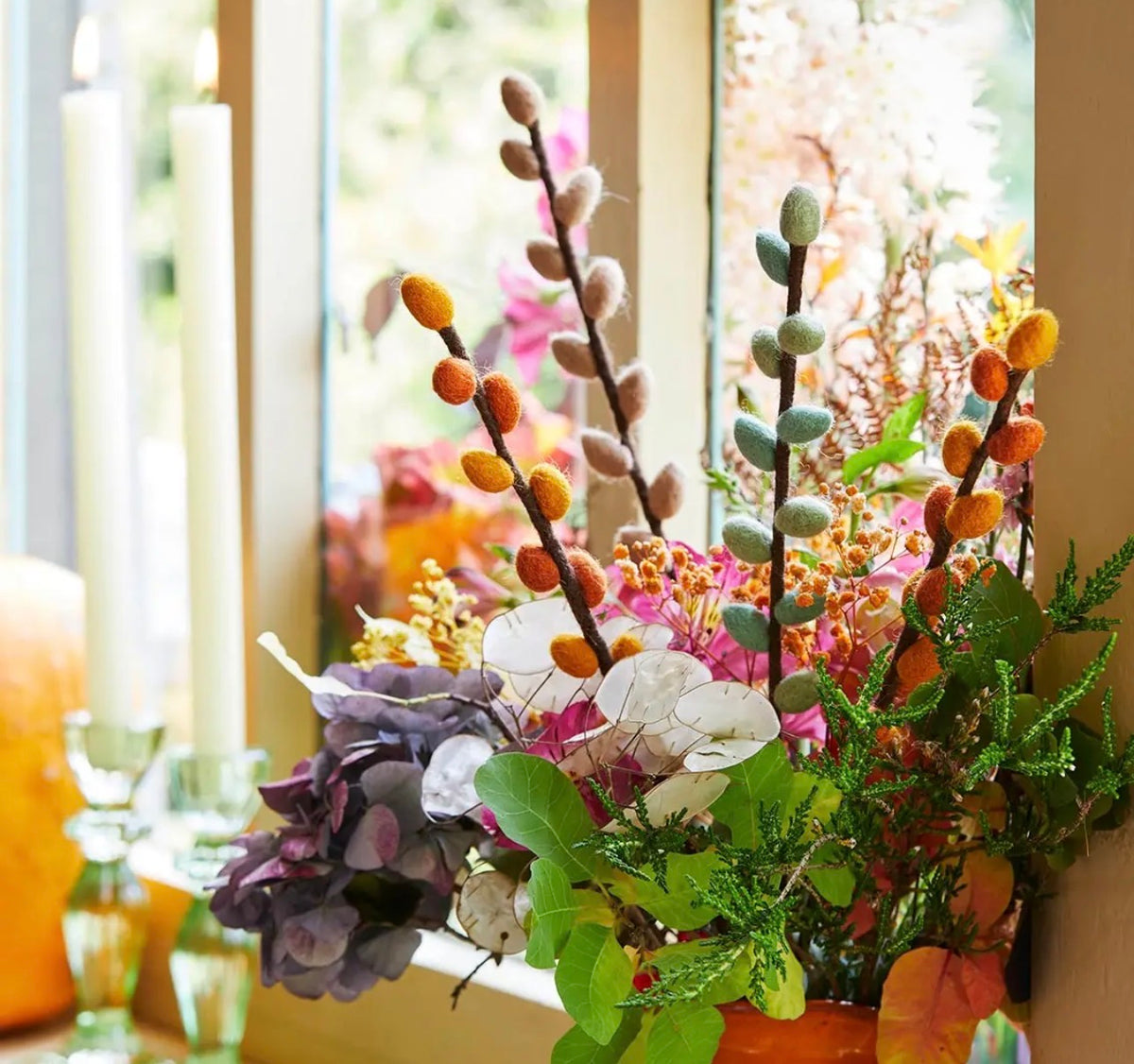 Talking Tables Handmade Autumn Felt Branches – Assorted Colours