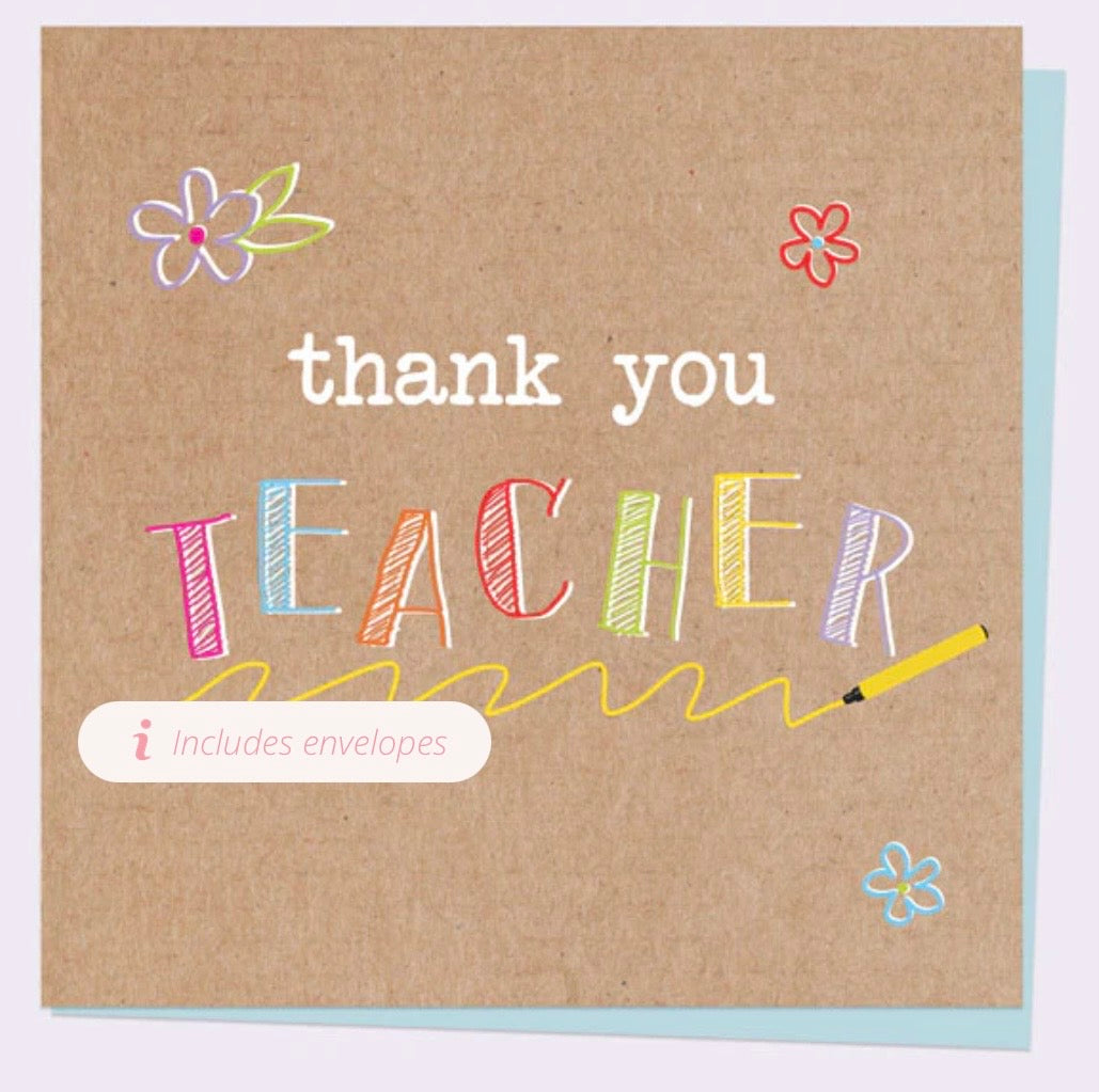 Teacher Card by Dotty about paper