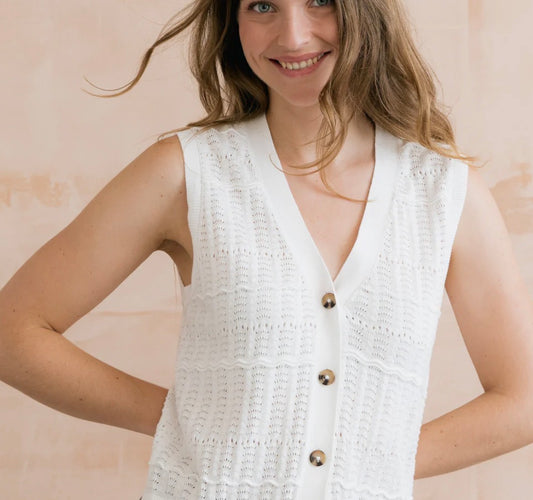 Sophie Pointelle Sleveless Knitt