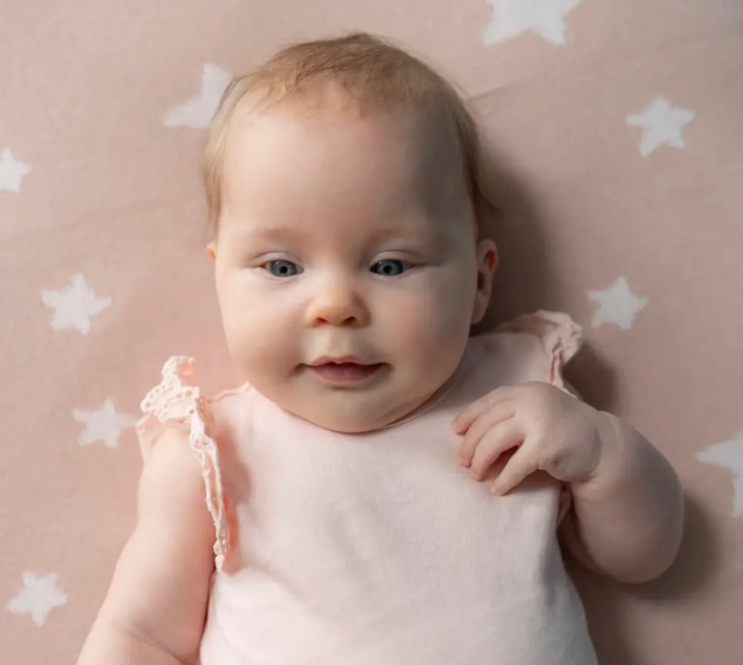 Pink star baby blanket