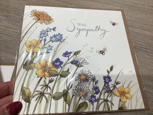 With Sympathy - Sympathy Meadow Card