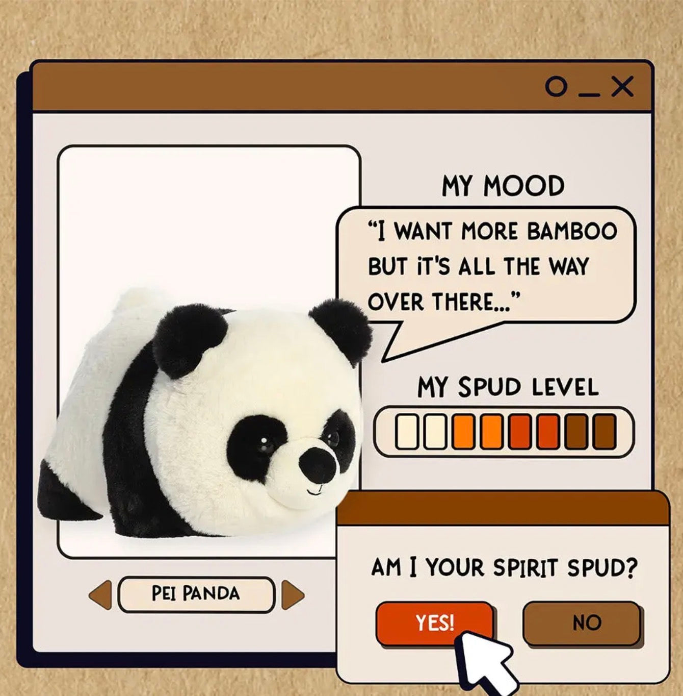 Spudster Pei Panda Soft Toy