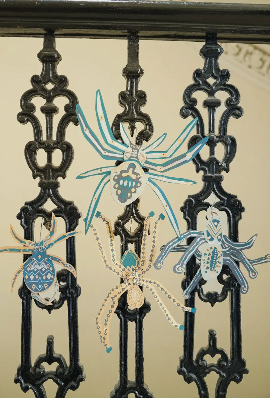 Printed Paper Hanging Ornament No.14 Spiders