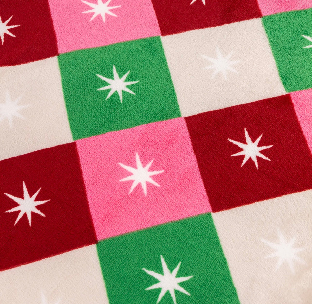 Star Sherpa Fleece Throw – Multicolour, 140 × 180cm
