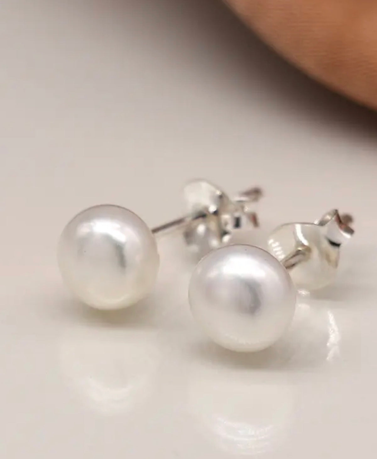 Sterling Silver Freshwater Pearl Stud Earrings