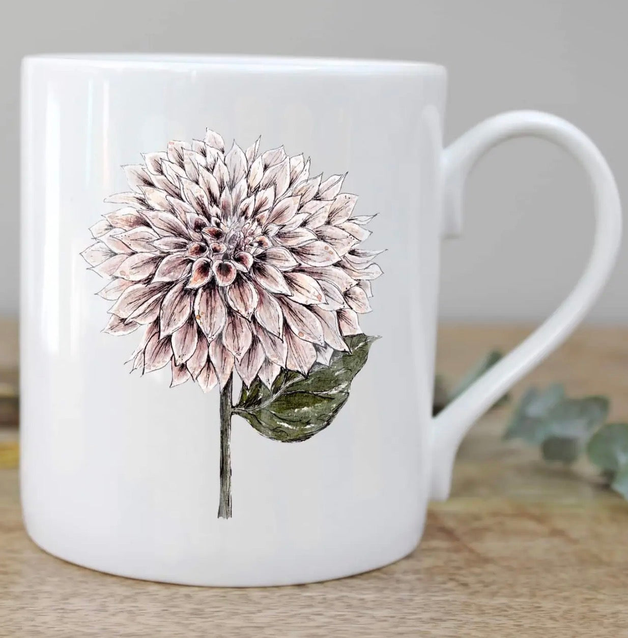 Toasted Crumpet Dahlia Fine Bone China Mug – 350ml
