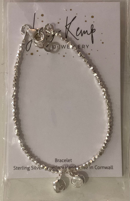 Lucy Kemp - Handmade Sterling silver nugget charm bracelets