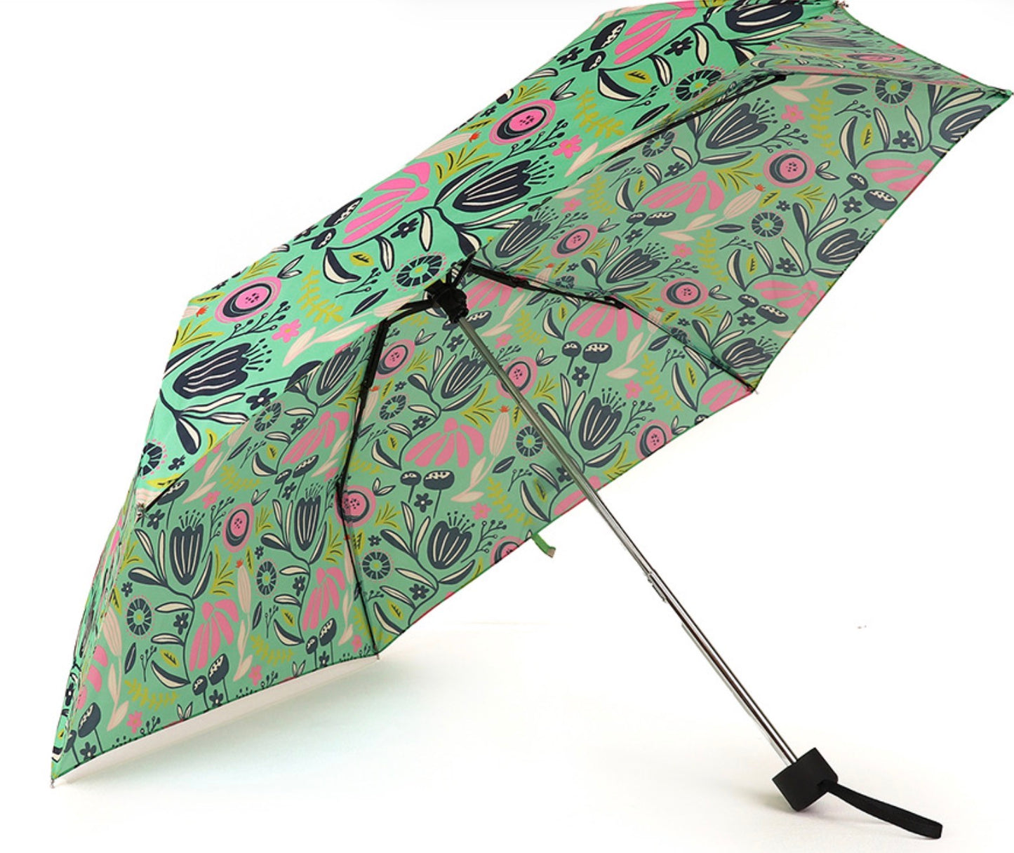 Green Floral Umbrella