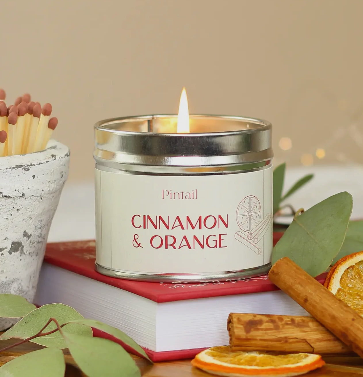 Cinnamon and Orange Medium Tin Candle