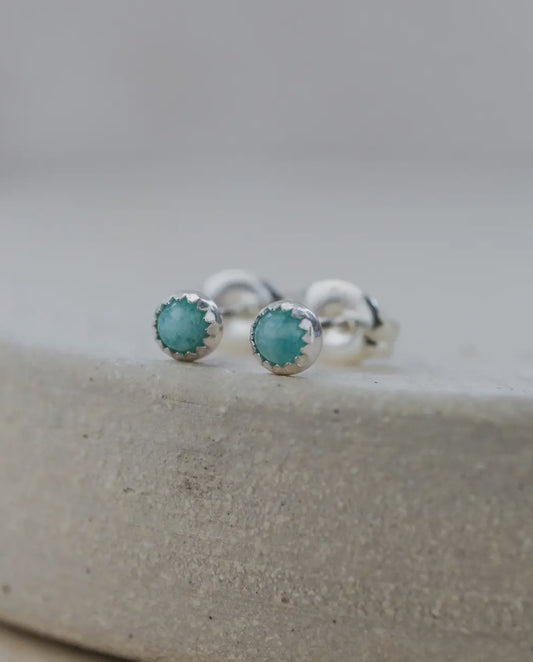 Lucy Kemp - Sterling Silver Mini Gemstone Studs