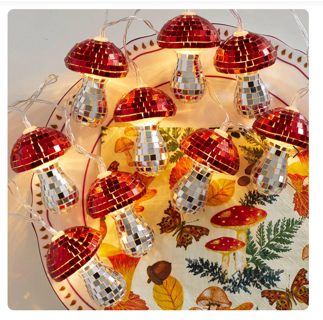 Mushroom String Lights - battery operated