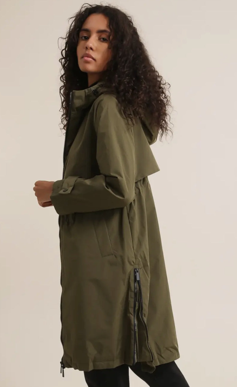 Long Hooded Waterproof Coat