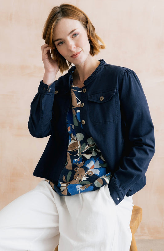 Cotton Twill Navy Jacket