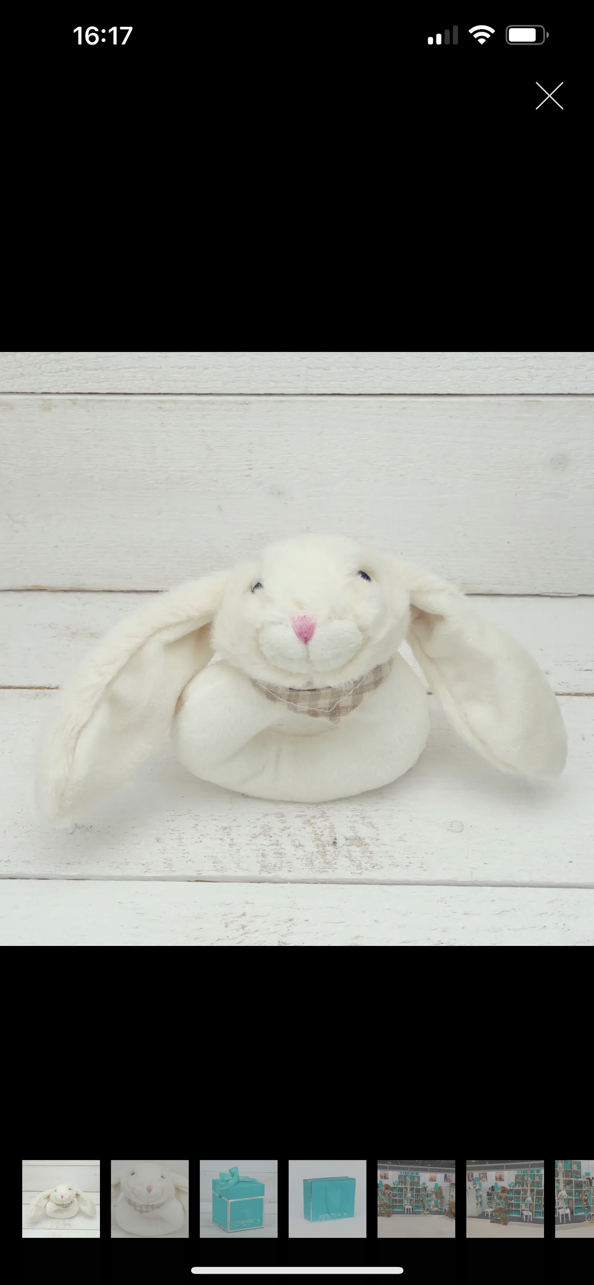 Baby Soft Rabbit Rattle - White